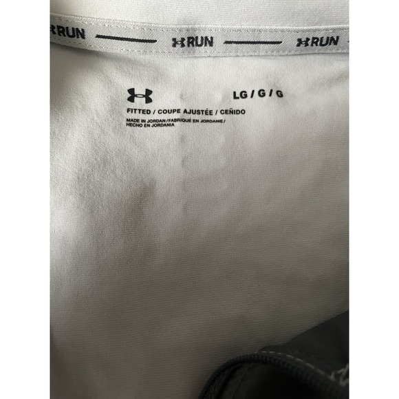 Under Armour Long Sleeve 1/4 Quarter Zip Pullover Logo Run Gray Large JBHS - Picture 9 of 9